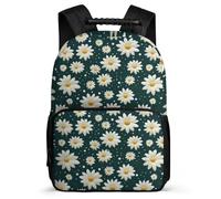 TPISLI Children Girls School Backpack Spring Theme Daisy Rucksack Kid School Back Pack with Chamomile Flower Bookbag Travel Bag Boys with Side Pocket And Front Zipped Pocket