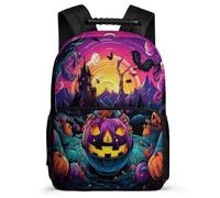TPISLI Children Halloween Theme School Backpack Primary Age 6-11 Halloween Theme Bookbag for Children Junior School, 1680D Fabric Padded Back Travel Daily Use
