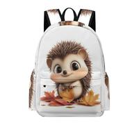 TPISLI Children Hedgehog Print Backpack for Boys Girls Primary to Secondary School Age 13.3 Inch Laptop Rucksack, Large Capacity Cute Little Animal Back pack for Day Trips New Term Gift