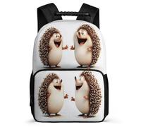 TPISLI Children Hedgehog Rucksack Primary Age 6-11 Cute Little Animal Backpack for Students Primary Classes, Sturdy Handle Adjustable Straps Travel Daily Use