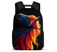 TPISLI Children Horse Print Backpack for School, Animal Motif Rucksack 7-11 Year Olds, Sturdy Book Bag, Soft Felt Details, Short Trips, Everyday Use