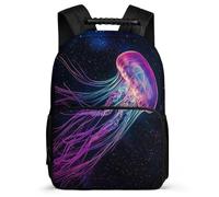 TPISLI Children Jellyfish School Backpack School Years 2-5 Ocean Creature Daypack for Kids and Teens Year 2-5, 1680D Fabric Soft Felt Details Travel Daily Use