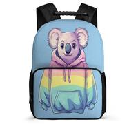 TPISLI Children Koala Motif School Backpack School Years 2-5 Animal Pattern Daypack for Kids and Teens Year 2-5, 1680D Fabric Soft Felt Details Travel Daily Use