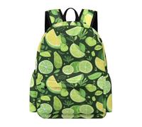 TPISLI Children Lemon Design Rucksack for Boys Girls 8-14 Years Modern Durable Fruit Print Bookbag for Spring Outing Autumn Trip Back to School Gift, 15.6 Inch Laptop Backpack