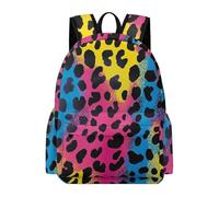 TPISLI Children Leopard Motif Bookbag Boys Girls Primary School Age 7-11 Cool Durable Colourful Cheetah Fashion School Bag for Spring Outing Travel Holiday Gift, 15.6 Inch Laptop Backpack