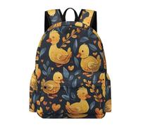 TPISLI Children Little Yellow Duck Backpack for Boys Girls 11-16 Years 13.3 Inch Laptop Backpack, Modern Durable Cute Animal Back pack for Outdoor Travel New Term Gift