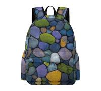 TPISLI Children Marble Pattern Back pack for Boys Girls Ages 8-14 Cool Durable Stone Block Motif Fashion School Bag for School Trips Outdoor Gift, Daily Carry Books Gear