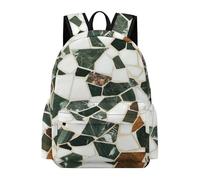 TPISLI Children Marble Pattern Bookbag for Boys Girls Primary Years 4-6 16.5 Inch Backpack, Lightweight Stylish Stone Block Motif Back pack for Autumn Trip Travel Holiday Gift