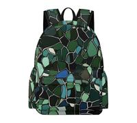 TPISLI Children Marble Pattern Daypack Boys Girls Junior School Years 3-6 Large Capacity Stone Block Motif Rucksack for Spring Outing Autumn Trip Birthday Gift, 15.6 Inch Laptop Backpack