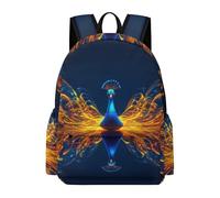 TPISLI Children Peacock Motif Rucksack for Boys Girls 8-14 Years Modern Durable Animal Pattern Bookbag for Spring Outing Autumn Trip Back to School Gift, 15.6 Inch Laptop Backpack