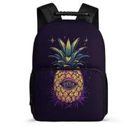 TPISLI Children Pineapple School Backpack Primary Age 6-11 Fruit Print Bookbag for Children Junior School, 1680D Fabric Padded Back Travel Daily Use
