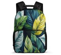 TPISLI Children Plant Leaf Daypack 8-12 Years Tropical Plant School Bag for Kids and Teens Primary Classes, Adjustable Straps Side Pockets Outdoor Day Trips