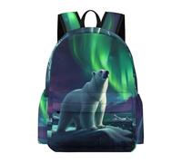 TPISLI Children Polar Bear Motif Rucksack Boys Girls Secondary School Years 7-10 Everyday Durable Animal Pattern Bookbag for Outdoor Travel Birthday Gift, Everyday Carry