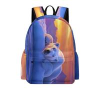 TPISLI Children Polar Bear School Backpack for Boys Girls Secondary Years 7-11 Lightweight Stylish Animal Bear Rucksack for School Trips New Term Gift, 15.6 Inch Laptop Backpack