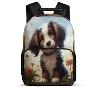 TPISLI Children School Backpac Sheepdog Dog Rucksack Kid School Backpack Puppie Animal Bookbag Travel Bag Boys Girls with Side Pocket And Front Zipped Pocket