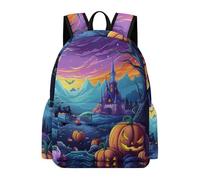 TPISLI Children School Backpack Halloween Theme Rucksack Halloween Theme 7-12 Years Old for Boys Girls, Trendy 15.6 Inch Laptop Backpack for Study Days and Travel and Class Travel Use
