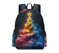 TPISLI Children School Bags for Girls, Teenage Boys Mushroom Cloud Book Bags for School, Elementary Causal Daypack with Christmas Tree