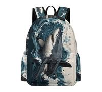TPISLI Children Shark Pattern School Backpack Boys Girls Primary School Years 3-6 Everyday Durable Sea Creature Back pack for Autumn Trip Travel Holiday Gift, Large Capacity