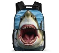 TPISLI Children Shark School Backpack School Years 2-5 Marine Life Daypack for Kids and Teens Year 2-5, 1680D Fabric Soft Felt Details Travel Daily Use