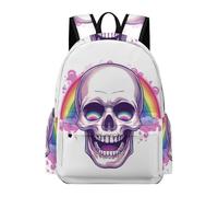 TPISLI Children Skull Design Backpack Boys Girls Ages 8-14 15.6 Inch Laptop Backpack, Cool Durable Skeleton Motif Bookbag for Day Trips Birthday Gift Outdoor Activity