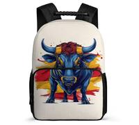 TPISLI Children Spanish Bullfighting School Bag 7-11 Year Olds, Animal Bull Backpack for Children, Durable Rucksack, Sturdy Handle, Outdoor Travel, Day Trips