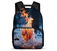 TPISLI Children's Basketball School Backpack Kid for 8-16 Years Old, Schoolbag Students Bookbag Ice And Fire Basketball Rucksack Nylon And Felt Knapsack for Boys Girls Teen