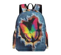 TPISLI Childrens Butterfly Backpacks for Boys, Elementary Middle Cute 3D Butterfly School Bags for Teens, Girls Casual Bookbags Travel Daypack