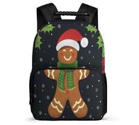 TPISLI Christmas Theme Backpack for Kids Age 5-10, Christmas Theme School Bag for Students, Lightweight Rucksack, Side Pockets, Padded Back, Travel Daily Use