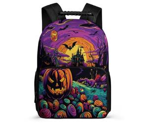 TPISLI Christmas Theme Backpack Primary School for Boys Girls 7-11 Year Olds Colourful School Bag Kids and Teens, Adjustable Straps Soft Felt Details Short Trips