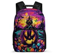 TPISLI Christmas Theme Backpack School Years 1-4 for Students 7-11 Year Olds Colourful Rucksack Kids and Teens, Side Pockets Soft Felt Details Back to School Gift