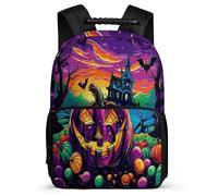 TPISLI Christmas Theme School Backpack Primary School for Girls Boys 6-11 Years Colourful Daypack Girls Boys, 1680D Fabric Adjustable Straps Short Trips