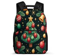 TPISLI Christmas Theme School Bag Primary Classes for Children School Years 2-5 Christmas Tree Rucksack Girls Boys, Sturdy Handle Lightweight Daily Essentials