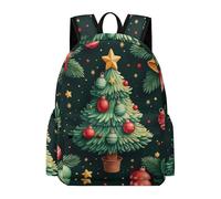 TPISLI Christmas Tree Daypack Girls Age 8 Father Christmas Backpack Boys Year 4 Lightweight Durable 11.6 Inch Laptop Daypack School Years 3-6 Daily Use Outdoor Gift School Gift