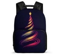 TPISLI Christmas Tree Motif Rucksack for Kids and Teens Age 5-10 Christmas Theme School Bag for Kids and Teens Primary School, Soft Felt Details Lightweight Outdoor Day Trips