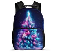 TPISLI Christmas Tree School Backpack for Students 7-11 Year Olds Christmas Theme Backpack for Boys Girls Primary Classes, Soft Felt Details Padded Back Short Trips