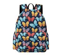 TPISLI Colorful Butterfly Daypack Students Ages 12-16 Butterflies School Backpack Teens Year 9 Fashion 15.6 Inch Laptop Rucksack Secondary School Outdoor Travel Travel Use