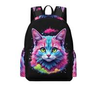 TPISLI Colorful Cat Backpack School Bag Kitten Kids Teens 8-15 Daypack for Daily Classes, Modern Outdoor Rucksack for Daily Study and Weekend Use and Class Travel Use
