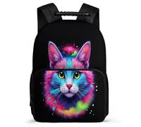 TPISLI Colorful Cat Rucksack for Girls Boys Primary Age 6-11 Kitten Daypack for Kids and Teens Year 2-5, Durable Adjustable Straps Back to School Gift