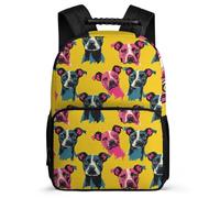 TPISLI Colorful Dog Daypack for Kids Primary School, Animal Print Backpack 6-11 Years, Durable School Bag, Soft Felt Details, Short Trips, Everyday Use