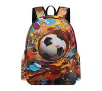 TPISLI Colorful Football Backpack Boys Girls Teens Year 7-10 School Bag Soccer Rucksack for Secondary Students, Cool Book Bag for Books and Outdoor Use and Outdoor Study Days