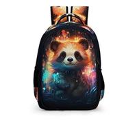 TPISLI Colorful Panda Backpack, Kids Children Schoolbag Animal Panda Travel Waterproof Lightweight Daypack Back-to-School Bag for The Beginning of The School Year