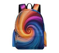 TPISLI Colorful Swirls Backpack Boys Girls Age 8-14 School Bag Visual Vertigo Rucksack for Daily Classes, Lightweight 15.6 Inch Laptop Bag for Books and Outdoor Use and Outdoor Study Days