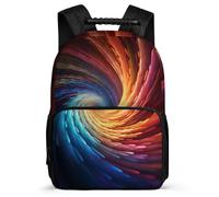 TPISLI Colourful 3D Vortex Backpack for Kids and Teens 7-11 Year Olds Swirls Backpack for Girls Boys Primary Classes, Sturdy Handle Soft Felt Details School Travel