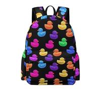 TPISLI Colourful Duck Rucksack Students Year 4 Cute Animal Backpack Boys Age 16 Durable Cool 15.6 Inch Laptop Rucksack Primary School Travel Daily Use School Gift Travel Use