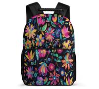 TPISLI Colourful Flowers Bookbag for Students Primary Classes Plant 3D Print School Bag Primary Age 6-11 Kids and Teens, Adjustable Straps Sturdy Handle Travel Daily Use
