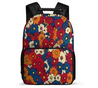TPISLI Colourful Flowers School Backpack for Boys Age 5-10 Plant 3D Print Bookbag for Girls Boys School Years 1-4, 1680D Fabric Adjustable Straps Travel Daily Use