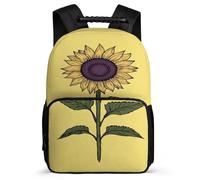 TPISLI Colourful Flowers School Backpack Primary Classes for Kids and Teens 7-11 Year Olds Plant 3D Print Rucksack Girls, Side Pockets Lightweight Travel Daily Use