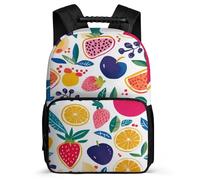 TPISLI Colourful Fruits Backpack for Girls Boys Primary Years 4-6, Fruit Pattern Rucksack for Students, Lightweight School Bag, 1680D Fabric, Primary Classes, Daily Essentials