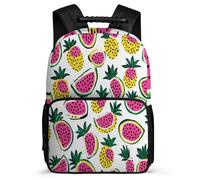 TPISLI Colourful Fruits Backpack for Girls Boys School Years 1-4 Fruit Pattern Backpack School Years 2-5 Girls Boys, Adjustable Straps Sturdy Handle Travel Daily Use