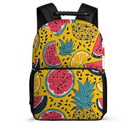 TPISLI Colourful Fruits Design Backpack for Kids 6-11 Years, Fruit School Bag for Kids, Lightweight Rucksack, Side Pockets, Padded Back, Travel Daily Use